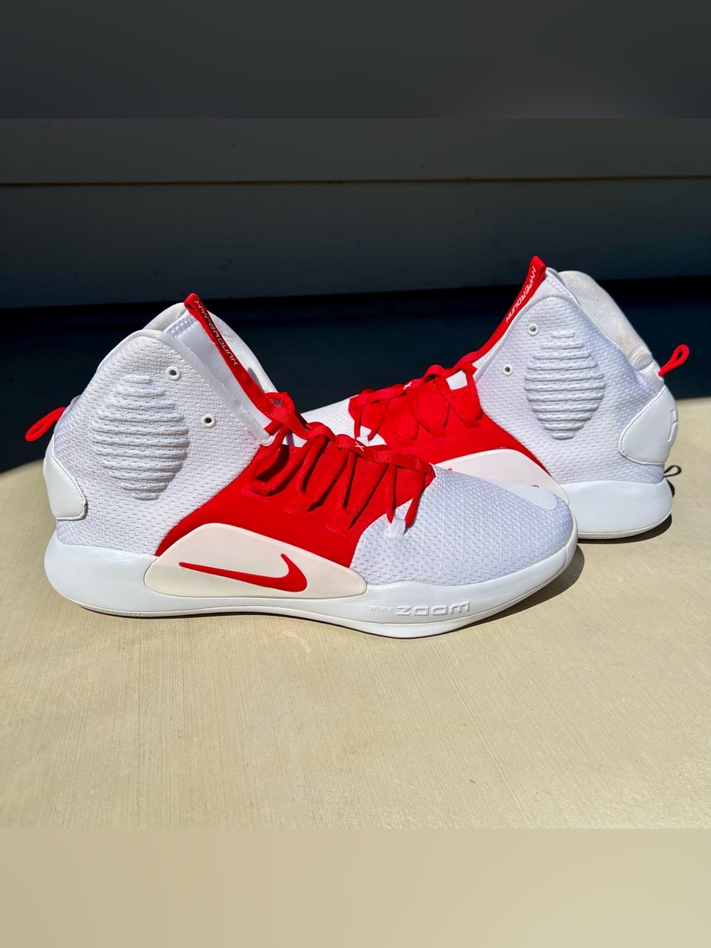 Nike Hyperdunk X White University Red Basketball Shoes Men’s Size 16 AT3866-110